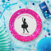 バレリナダンサー「ハッピーバースデー」紙プレート ペーパープレート (パーティー)