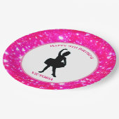 バレリナダンサー「ハッピーバースデー」紙プレート ペーパープレート (アングル)