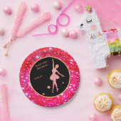 バレリナダンサー「ハッピーバースデー」紙プレート ペーパープレート (パーティー)