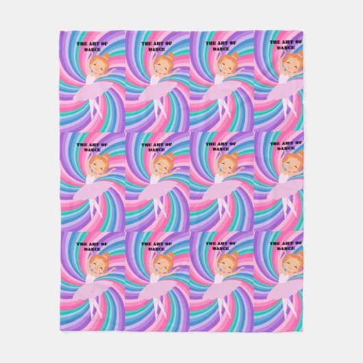 バレリナダンサー フリースブランケット (正面)