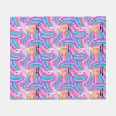 バレリナダンサー フリースブランケット (正面(横))