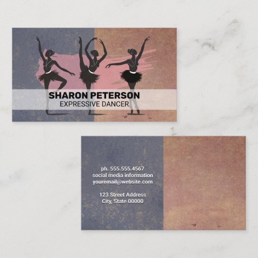 バレリナダンサー 名刺 (正面/裏面)