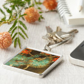 バレリナダンスグリーンダンサーエドガーデガ絵画ス キーホルダー (側面)