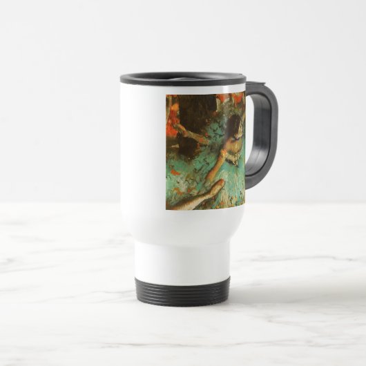 バレリナダンスグリーンダンサーエドガーデガ絵画ス トラベルマグ (正面右)