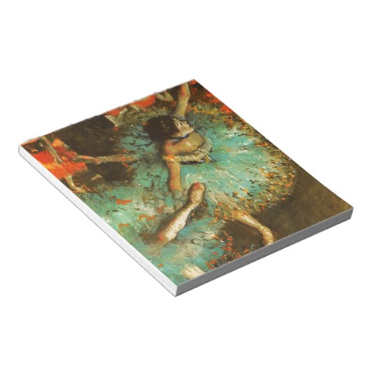 バレリナダンスグリーンダンサーエドガーデガ絵画ス ノートパッド (アングル)