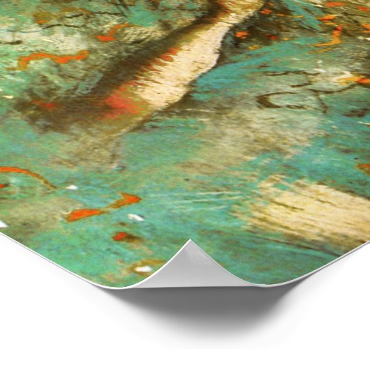 バレリナダンスグリーンダンサーエドガーデガ絵画ス ポスター (角)