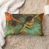 バレリナダンスグリーンダンサーエドガーデガ絵画ス ランバークッション (ブランケット)