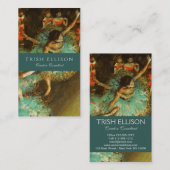 バレリナダンスグリーンダンサーエドガーデガ絵画ス 名刺 (正面/裏面)