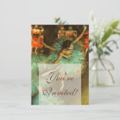 バレリナダンスグリーンダンサーエドガーデガ絵画ス 招待状 (スタンド正面)