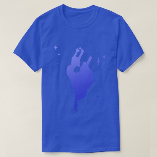 バレリナダンスダンサーシルエット Tシャツ (デザイン正面)