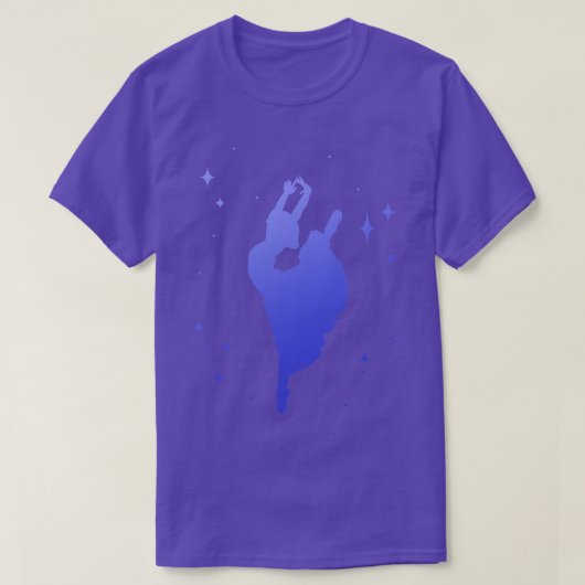バレリナダンスダンサーシルエット Tシャツ (デザイン正面)