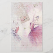 バレリナダンスデュオフローラライン 便箋 (正面)