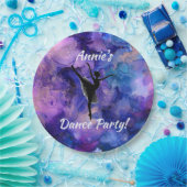 バレリナダンスパーティーウォーターカラー紙プレート ペーパープレート (パーティー)