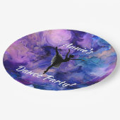 バレリナダンスパーティーウォーターカラー紙プレート ペーパープレート (アングル)