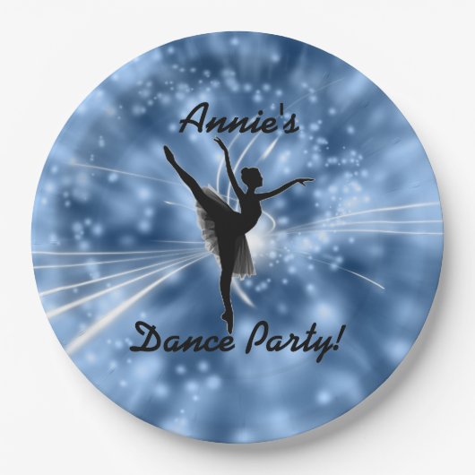 バレリナダンスパーティー紙プレート ペーパープレート (正面)