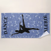 バレリナダンスビーチタオル名付き ビーチタオル (正面)
