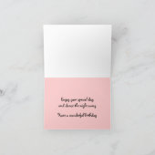 バレリナダンス誕生日カード カード (内部)