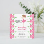 バレリナダンス誕生日招待状 招待状 (スタンド正面)