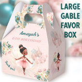 バレリナダークスキンピンクガール誕生日ラージ フェイバーボックス