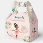バレリナダークスキンピンクガール誕生日ラージ フェイバーボックス (裏面)