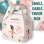 バレリナダークスキンヘアピンクフローラガール誕生日 フェイバーボックス