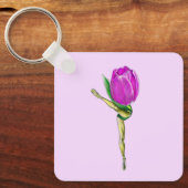 バレリナチューリップバレエダンサーのキーチェーン キーホルダー (正面)