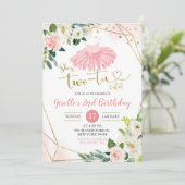 バレリナツチュガールセカンド誕生日招待状 招待状 (スタンド正面)