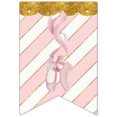 バレリナツチュガールベビーシャワー金ゴールドパーティーデコル バンティングフラッグ (第2の旗)