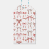 バレリナツチュキュートバレエピンクスクリプト誕生日 ギフトタグ (裏面)