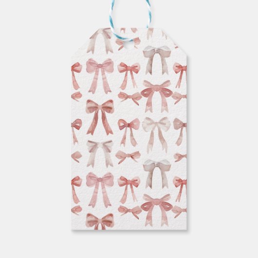 バレリナツチュキュートバレエピンクスクリプト誕生日 ギフトタグ (裏面)