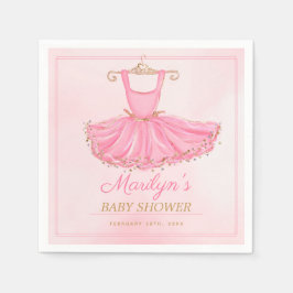バレリナツチュドレスベビーシャワー誕生日 スタンダードカクテルナプキン