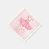 バレリナツチュドレスベビーシャワー誕生日 スタンダードカクテルナプキン (角)