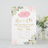 バレリナツチュベイビーシャワーどのように古い親ゲーム (スタンド正面)