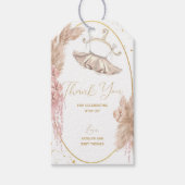 バレリナツチュベイビーシャワーまたは誕生日ありがとう ギフトタグ (正面)