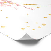 バレリナツチュベイビーシャワーウェルカムサイン ポスター (角)