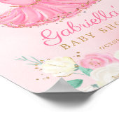 バレリナツチュベイビーシャワーウェルカムサイン ポスター (角)