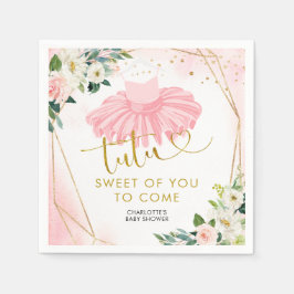 バレリナツチュベイビーシャワーペーパーナプキン スタンダードカクテルナプキン