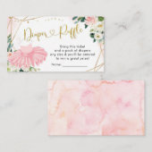 バレリナツチュベビシャワーおむつラッフルカード エンクロージャーカード (正面/裏面)