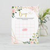 バレリナツチュベビシャワービンゴゲームカード 招待状 (スタンド正面)