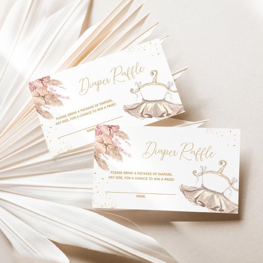 バレリナツツゥオムツラッフル招待状エンクロージャ エンクロージャーカード