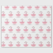 バレリナツトゥピンクガーリークかわいらしバレエエレガント ラッピングペーパー (フラット)
