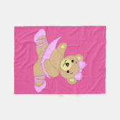 バレリナテディベア フリースブランケット (正面(横))