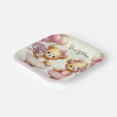 バレリナトゥインクルトゥーンズツインベアーズバースデーパーティー ペーパープレート (傾斜あり)