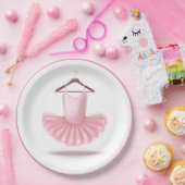 バレリナトゥチュバレエピンクグガーリーラエレガントーム ペーパープレート (パーティー)