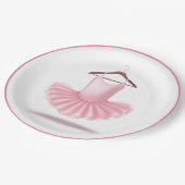 バレリナトゥチュバレエピンクグガーリーラエレガントーム ペーパープレート (アングル)