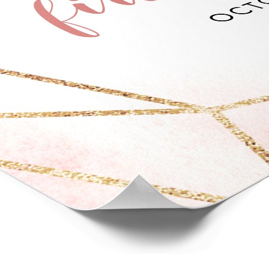 バレリナトゥチュファースト誕生日ウェルカムサイン ポスター (角)