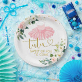 バレリナトゥチュベイビーシャワー紙プレート ペーパープレート (パーティー)