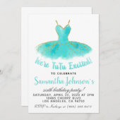 バレリナトゥトゥトゥ誕生日招待状 招待状 (正面/裏面)