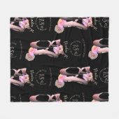 バレリナトーシューズカスタムイベントラージ抱き枕 フリースブランケット (正面(横))