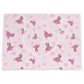 バレリナナナクラッカー誕生日パターン ラージペーパーバッグ